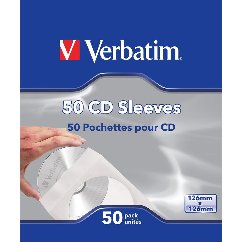 FUNDAS DE PAPEL VERBATIM PARA CD PACK DE 50 UNIDADES