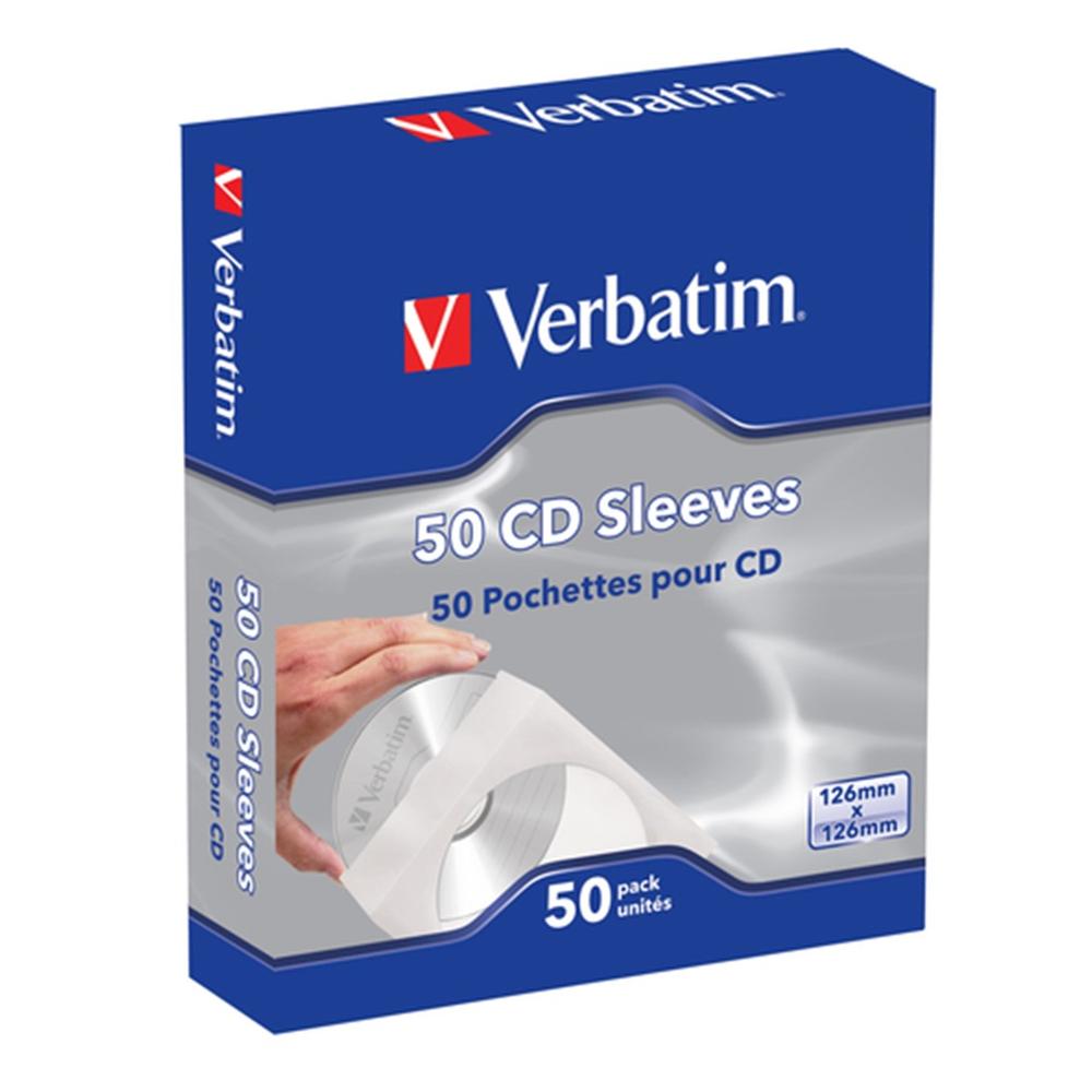 FUNDAS DE PAPEL VERBATIM PARA CD PACK DE 50 UNIDADES
