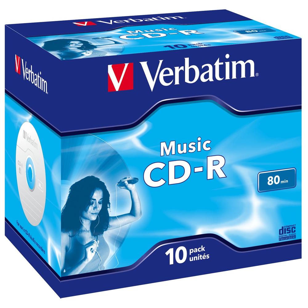 VERBATIM CD-R 700MB 16X TARRINA 10 UNIDADES AUDIO