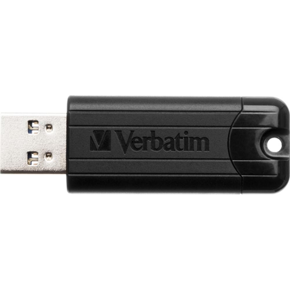 MEMORIA USB 3.2 VERBATIM PINSTRIPE 32GB NEGRO