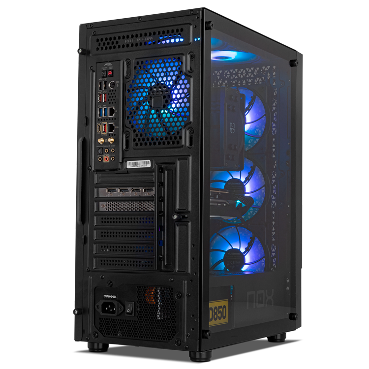CAJA ORDENADOR GAMING NOX INFINITY BETA AIRFLOW ITX ARGB CRISTAL TEMPLADO NEGRA