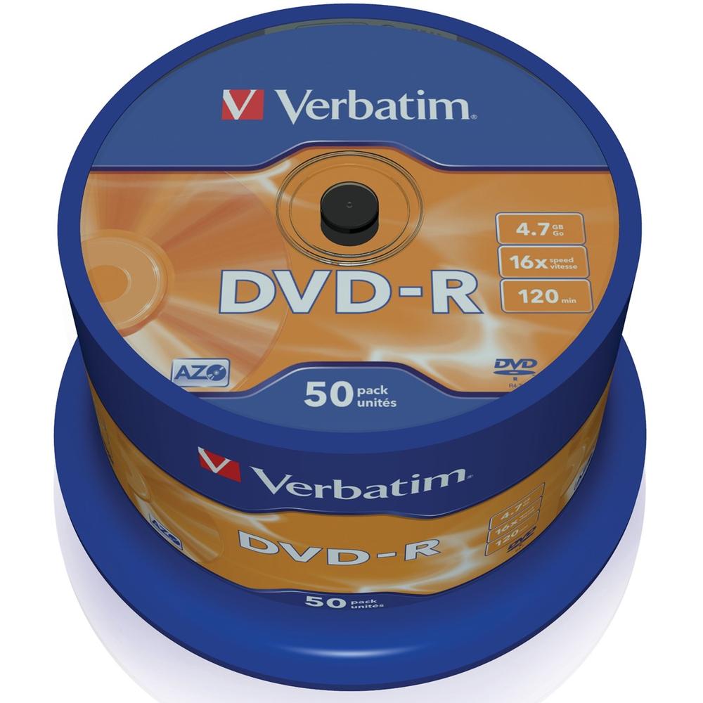 VERBATIM DVD-R 4.7GB 16X TARRINA 50 UNIDADES ADVANCED AZO