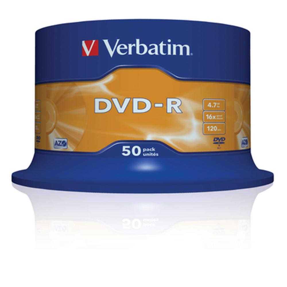 VERBATIM DVD-R 4.7GB 16X TARRINA 50 UNIDADES ADVANCED AZO