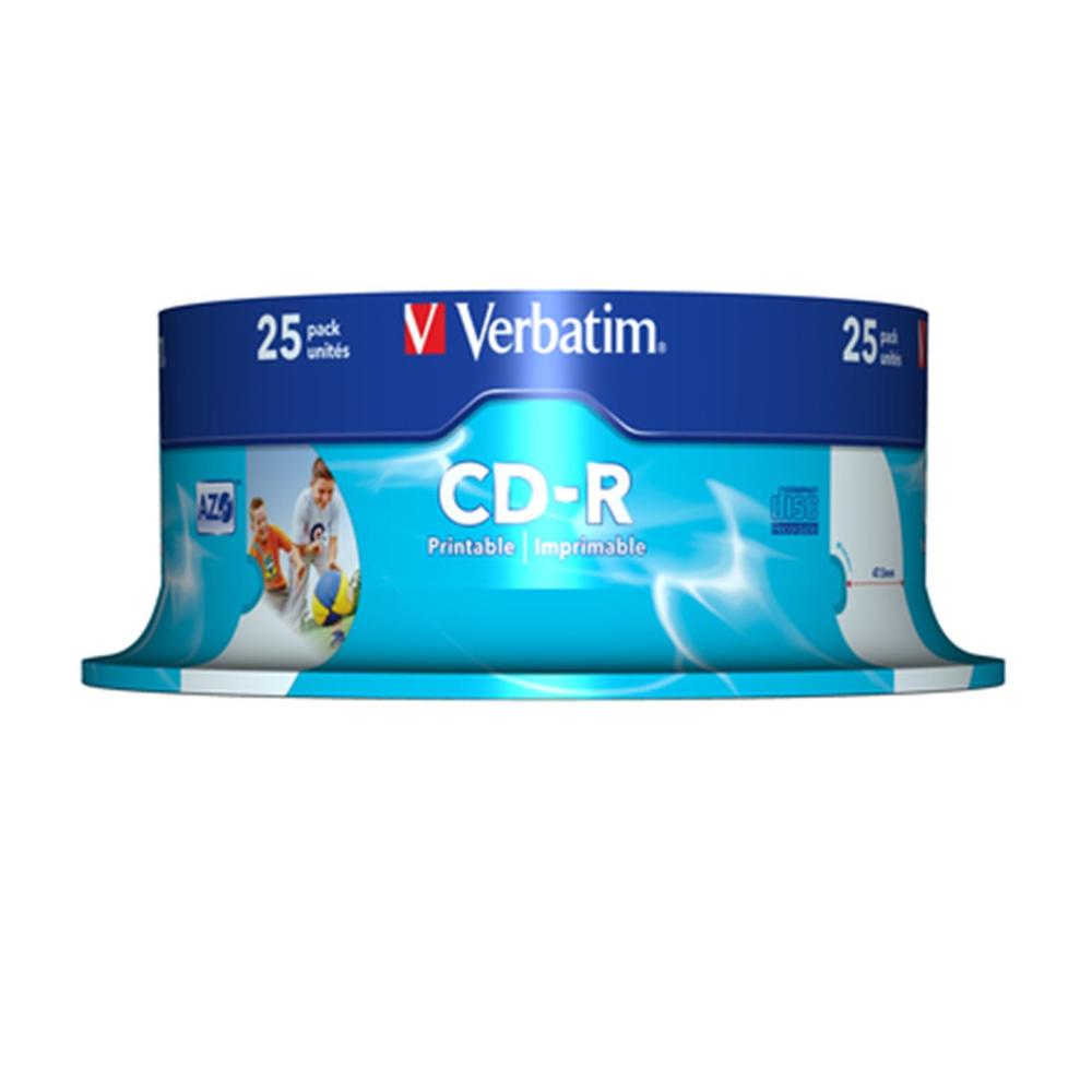 VERBATIM CD-R 700MB 52X TARRINA 25 UNIDADES PRINTABLE