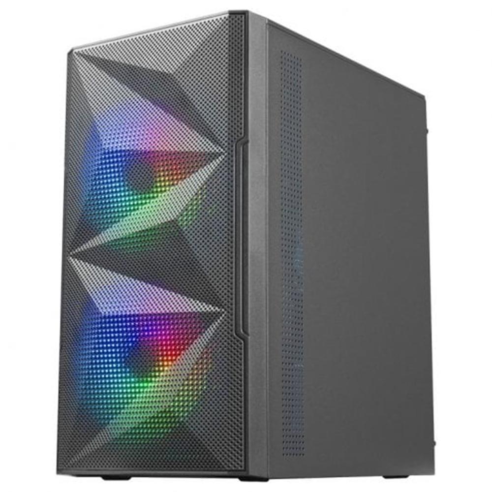 CAJA ORDENADOR MARS GAMING MC-ME MATX FRGB CRISTAL TEMPLADO NEGRO