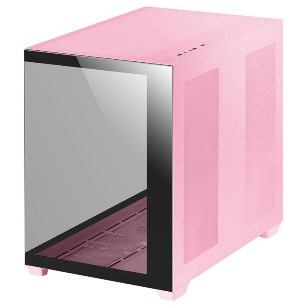 CAJA ORDENADOR MARS GAMING MCV4P PREMIUM CUSTOM XXL CRISTAL TEMPLADO ROSA