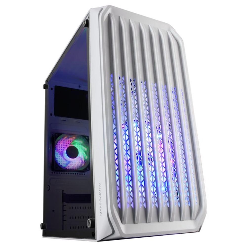 CAJA ORDENADOR MARS GAMING MC-S2 FRGB CRISTAL TEMPLADO BLANCO