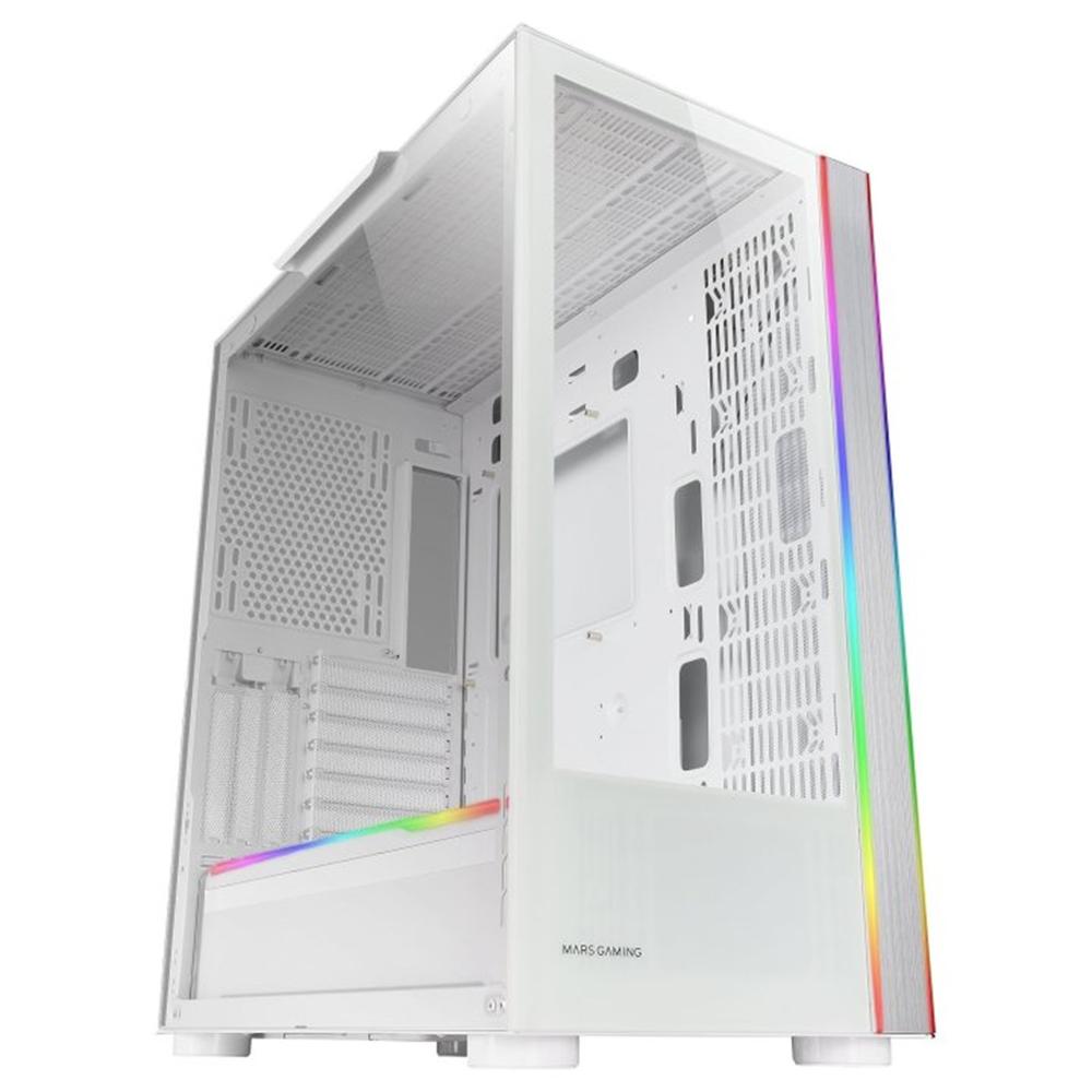 CAJA ORDENADOR MARS GAMING MCULT E-ATX CRISTAL TEMPLADO BLANCO