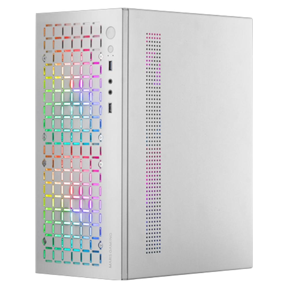 CAJA ORDENADOR MARS GAMING MCCORE MATX FRGB CRISTAL TEMPLADO BLANCO