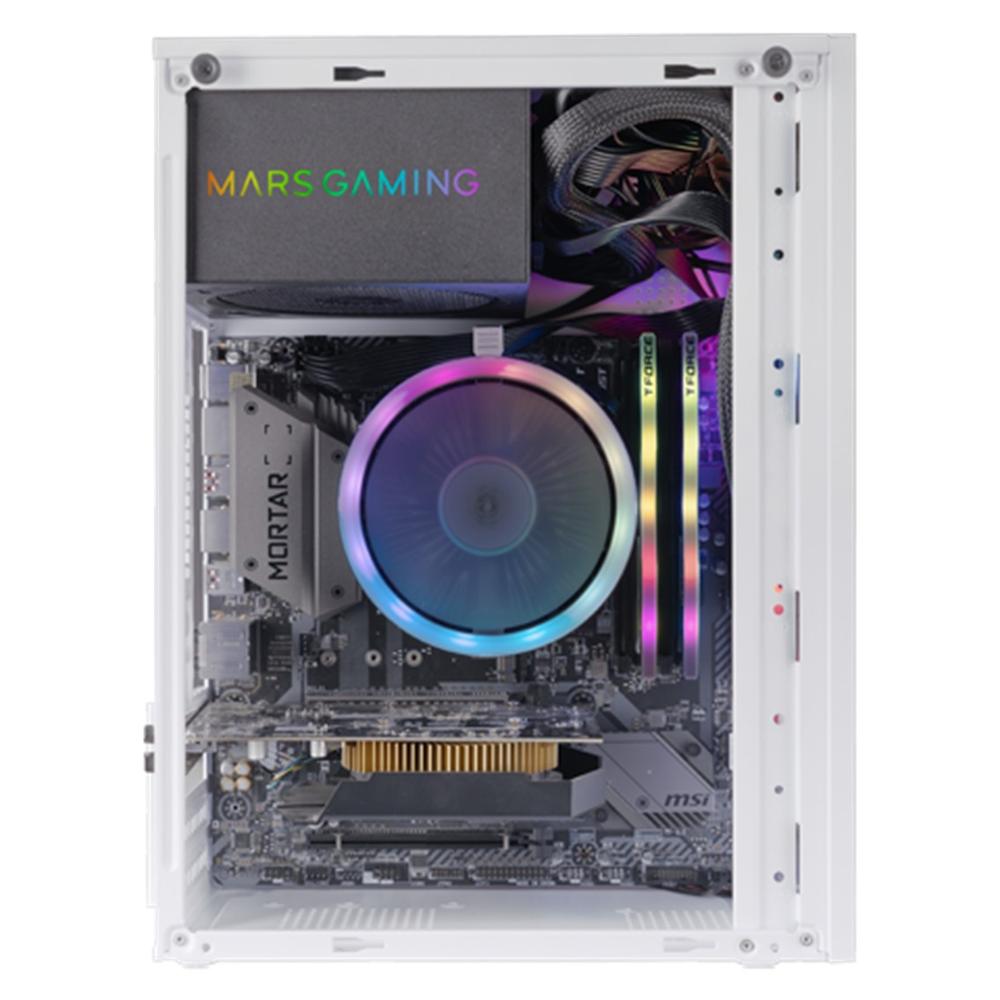 CAJA ORDENADOR MARS GAMING MCCORE MATX FRGB CRISTAL TEMPLADO BLANCO