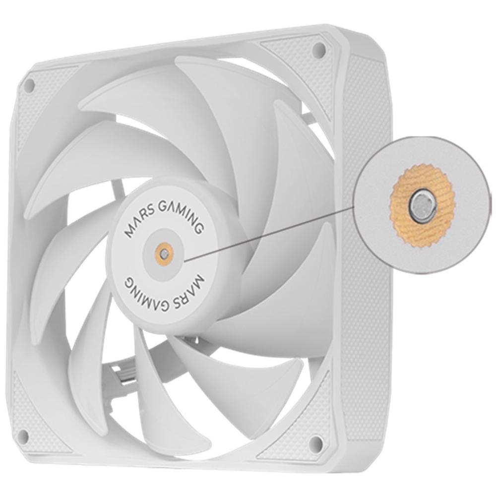VENTILADOR MARS GAMING MFNCLX2W 2 X 120MM BLANCO