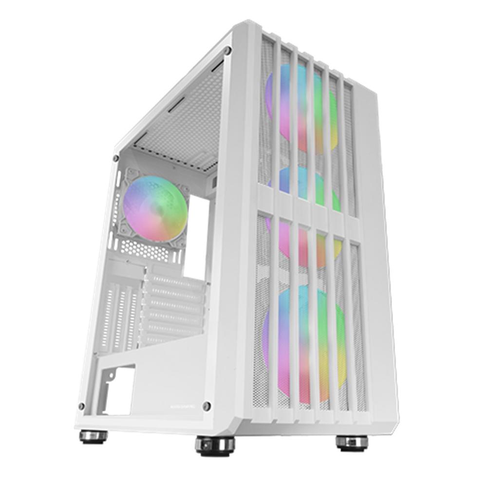 CAJA ORDENADOR MARS GAMING MCVAULT ATX ARGB CRISTAL TEMPLADO BLANCO