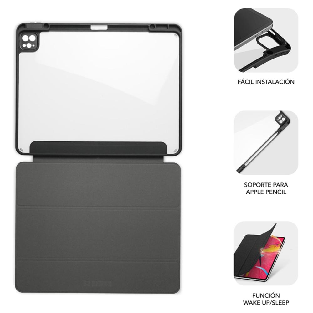 FUNDA SUBBLIM CLEAR SHOCK CASE PARA IPAD PRO 11" 2024 NEGRO