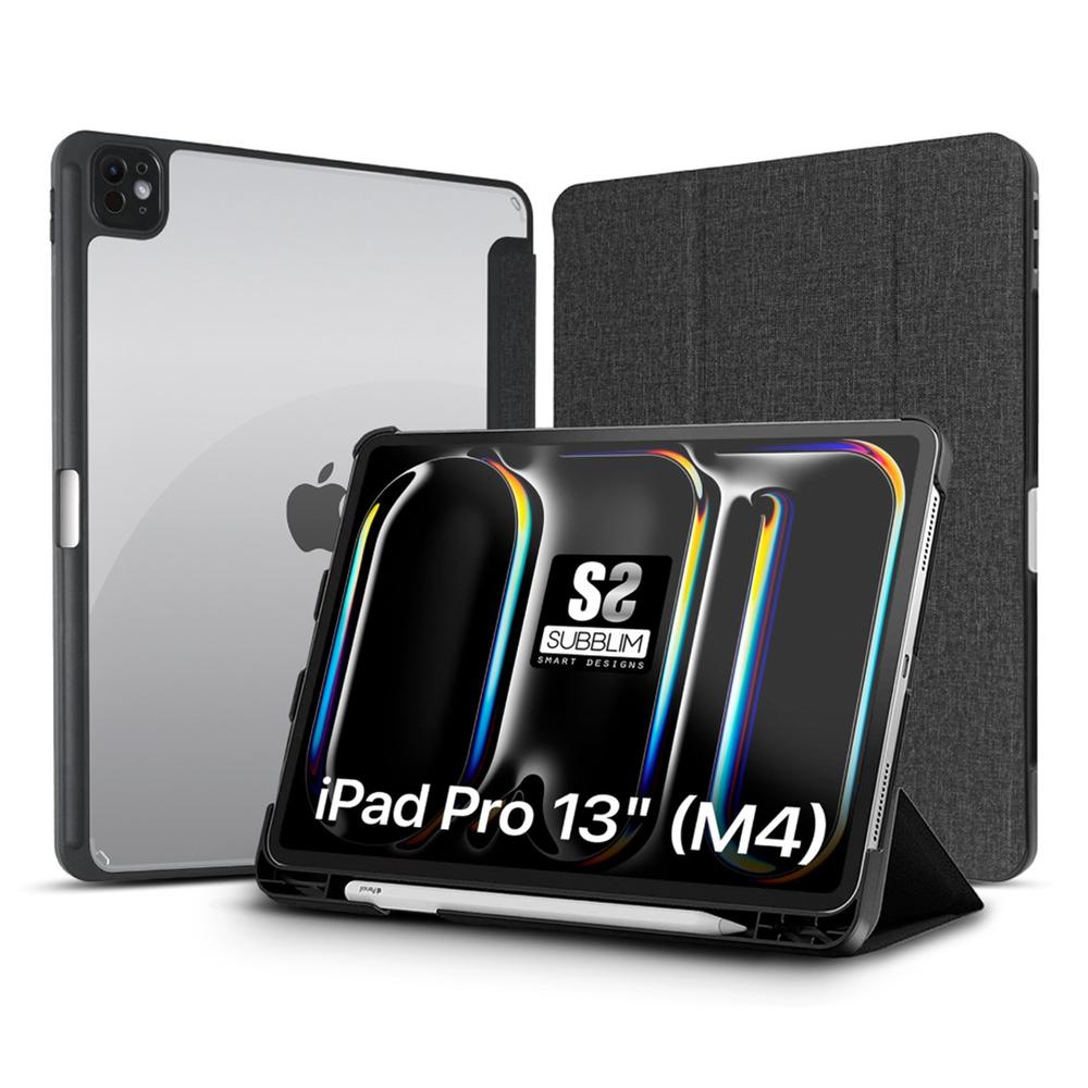 FUNDA SUBBLIM CLEAR SHOCK CASE PARA IPAD PRO 12.9" 2024 NEGRO