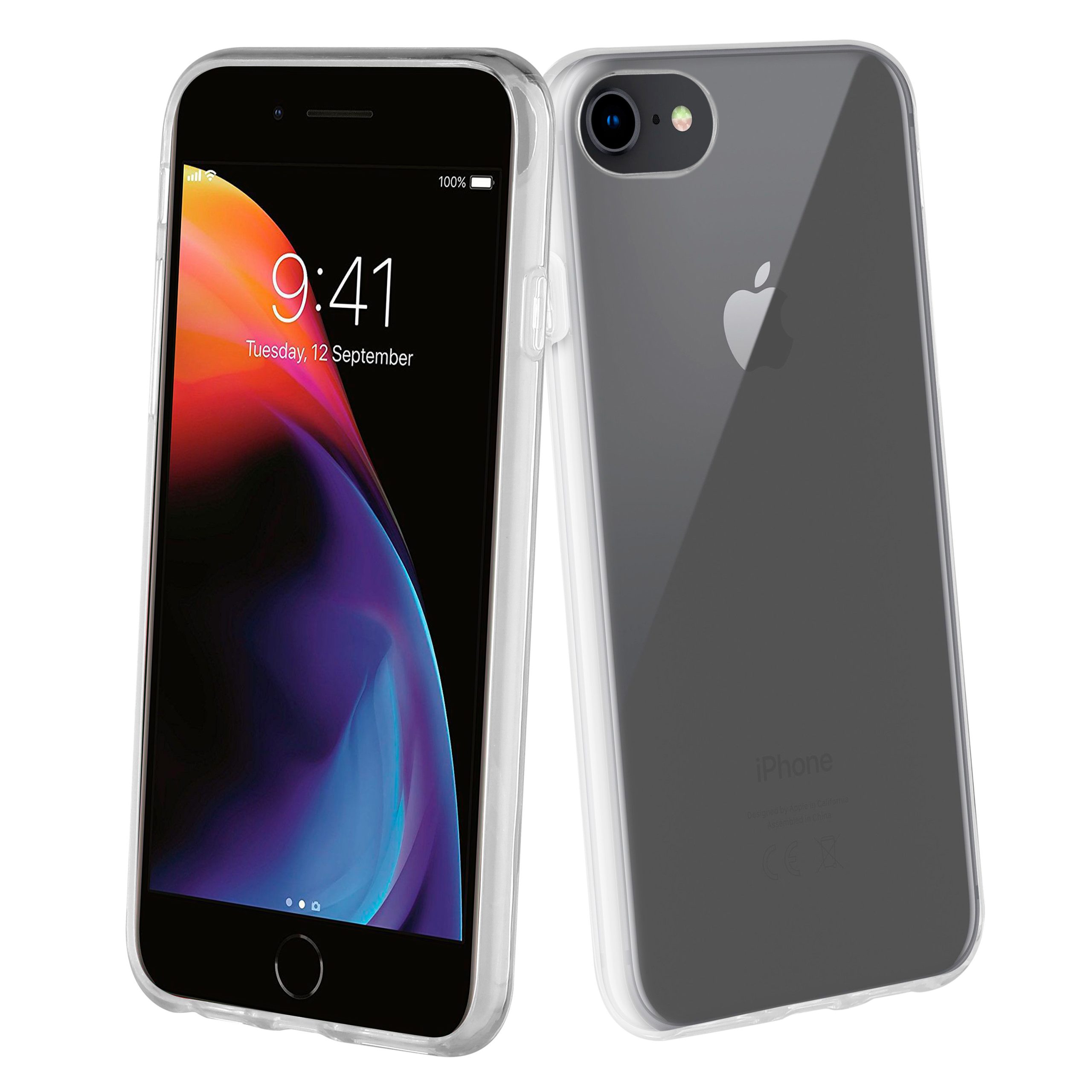 FUNDA MUVIT RECYCLETEK ANTIBACTERIANA PARA APPLE IPHONE SE/8/7 TRANSPARENTE