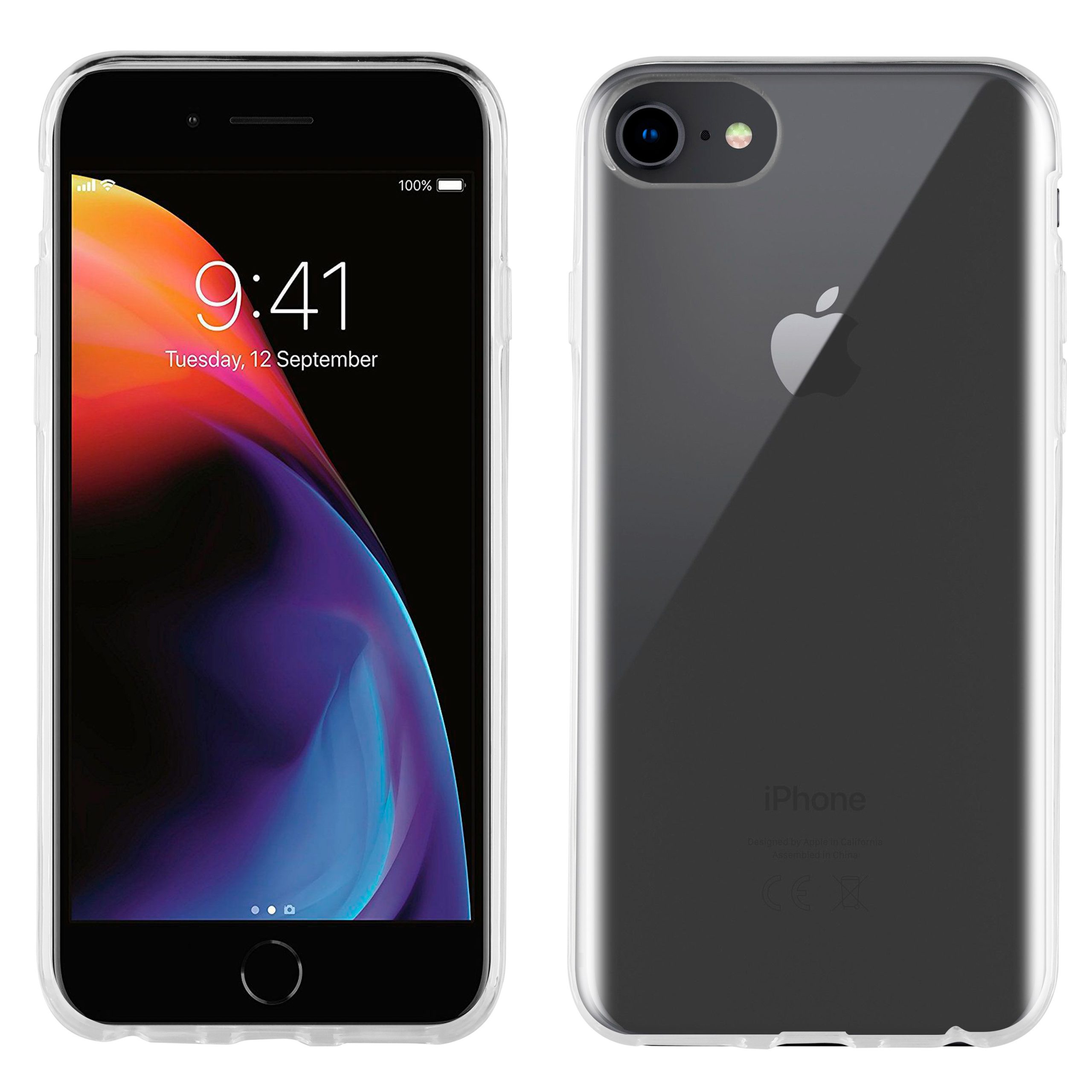 FUNDA MUVIT RECYCLETEK ANTIBACTERIANA PARA APPLE IPHONE SE/8/7 TRANSPARENTE