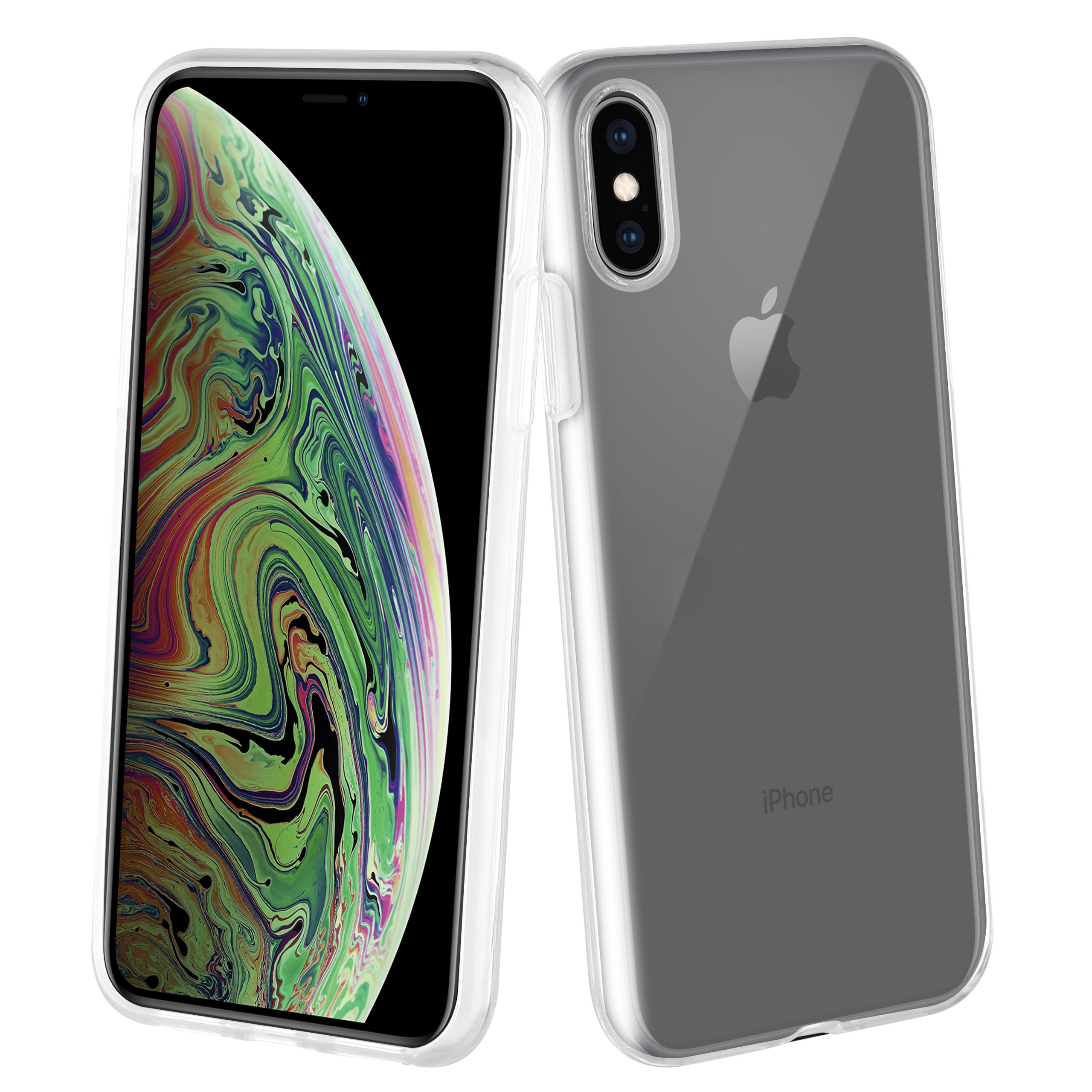FUNDA MUVIT RECYCLETEK ANTIBACTERIANA PARA APPLE IPHONE X/XS TRANSPARENTE
