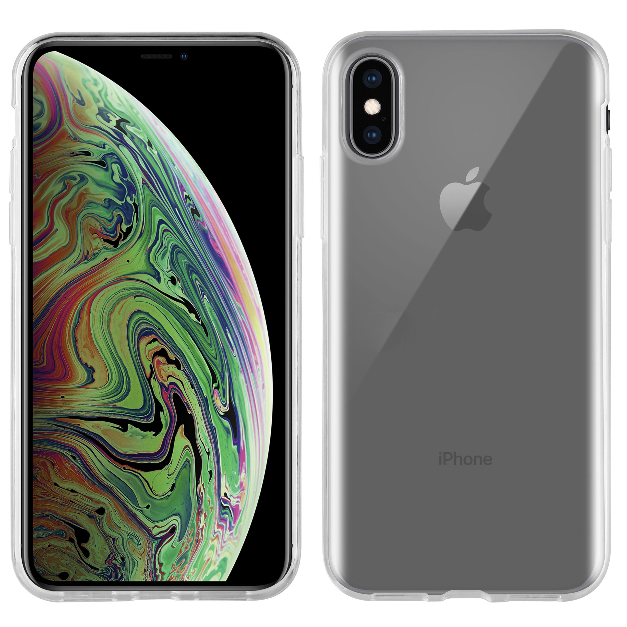 FUNDA MUVIT RECYCLETEK ANTIBACTERIANA PARA APPLE IPHONE X/XS TRANSPARENTE