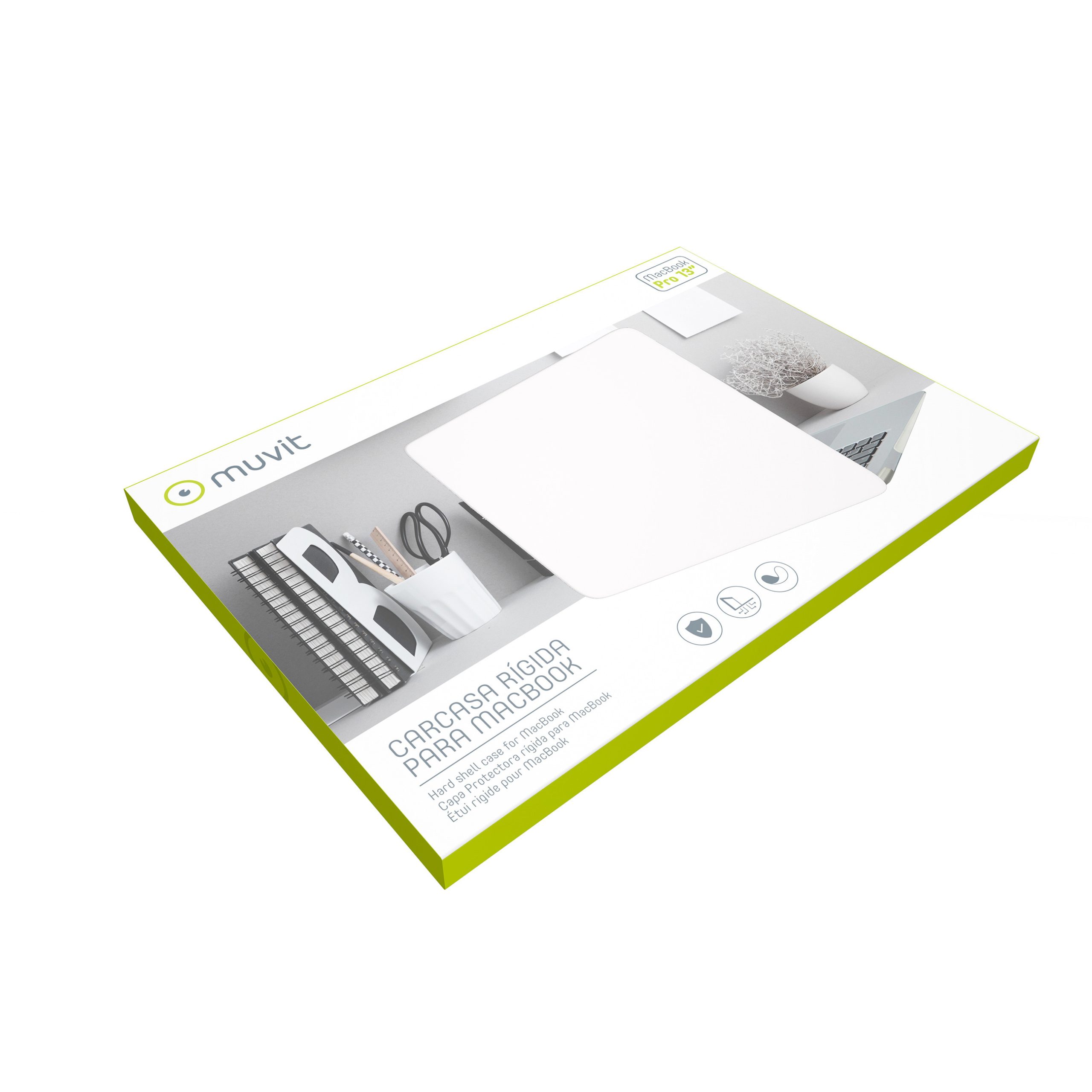 FUNDA MUVIT PARA APPLE MACBOOK PRO 13" TRANSPARENTE