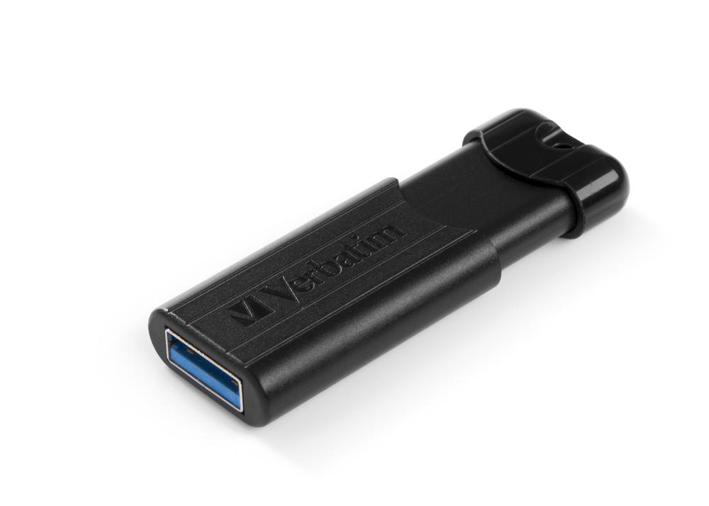 MEMORIA USB 3.2 VERBATIM PINSTRIPE 64GB NEGRO