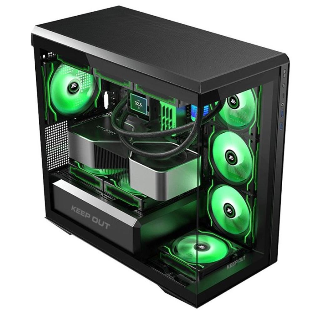 CAJA ORDENADOR GAMING KEEP OUT XC-905 PRO+ MATX ARGB CRISTAL TEMPLADO NEGRO