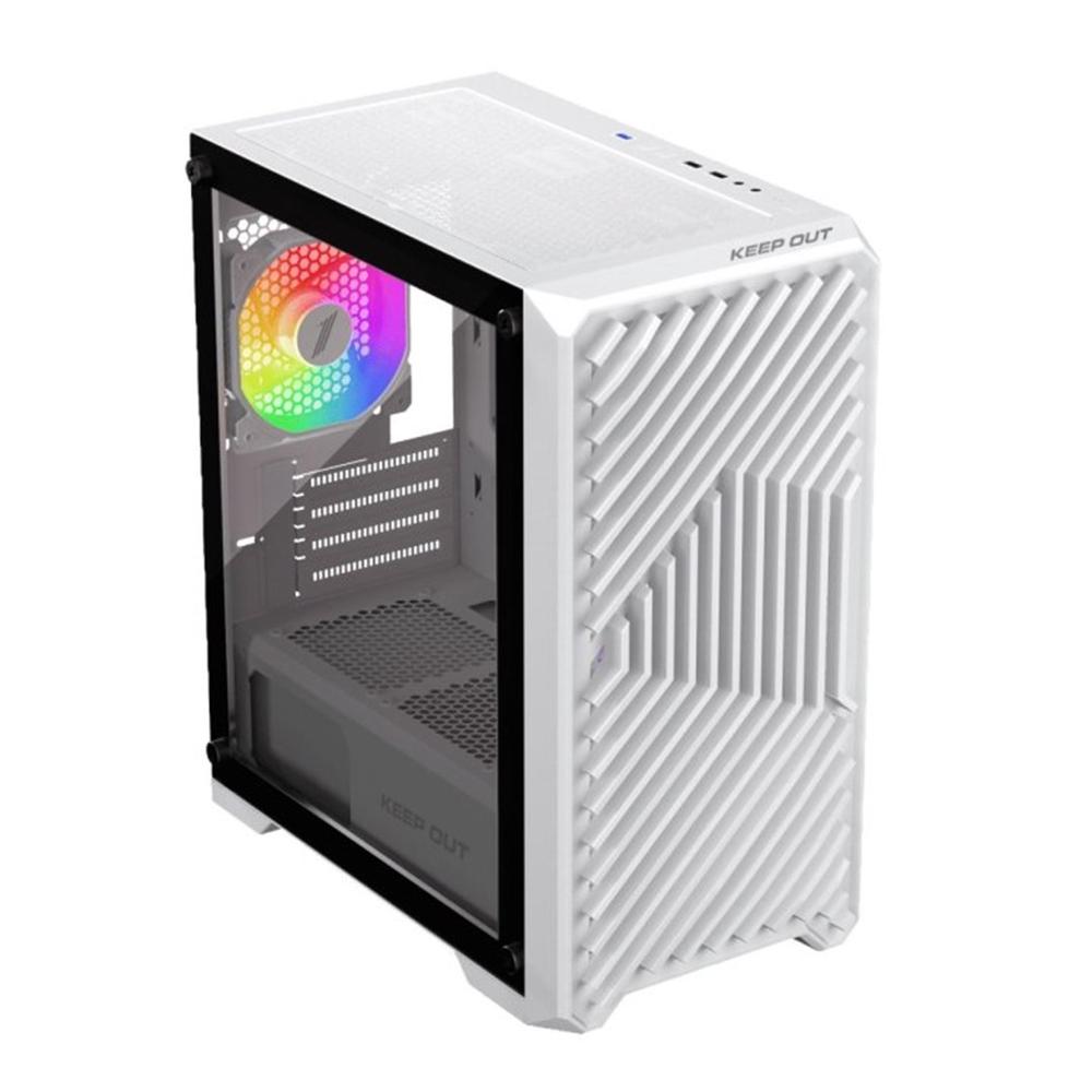 CAJA ORDENADOR GAMING KEEP OUT XC-220W GLASS MATX ARGB CRISTAL TEMPLADO BLANCO