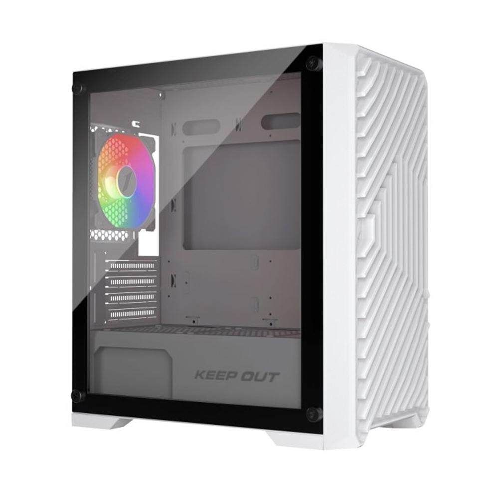 CAJA ORDENADOR GAMING KEEP OUT XC-220W GLASS MATX ARGB CRISTAL TEMPLADO BLANCO