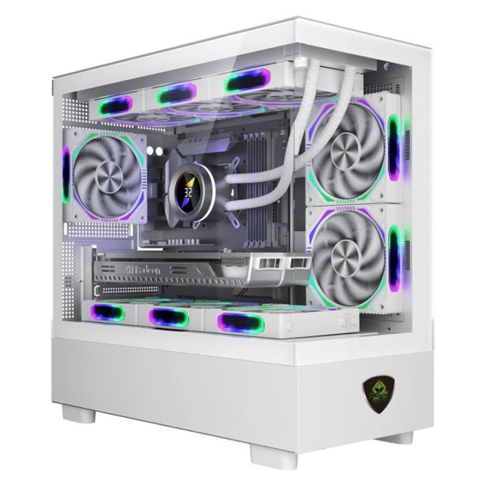 CAJA ORDENADOR GAMING KEEP OUT XC-301W GLASS MATX ARGB CRISTAL TEMPLADO BLANCO