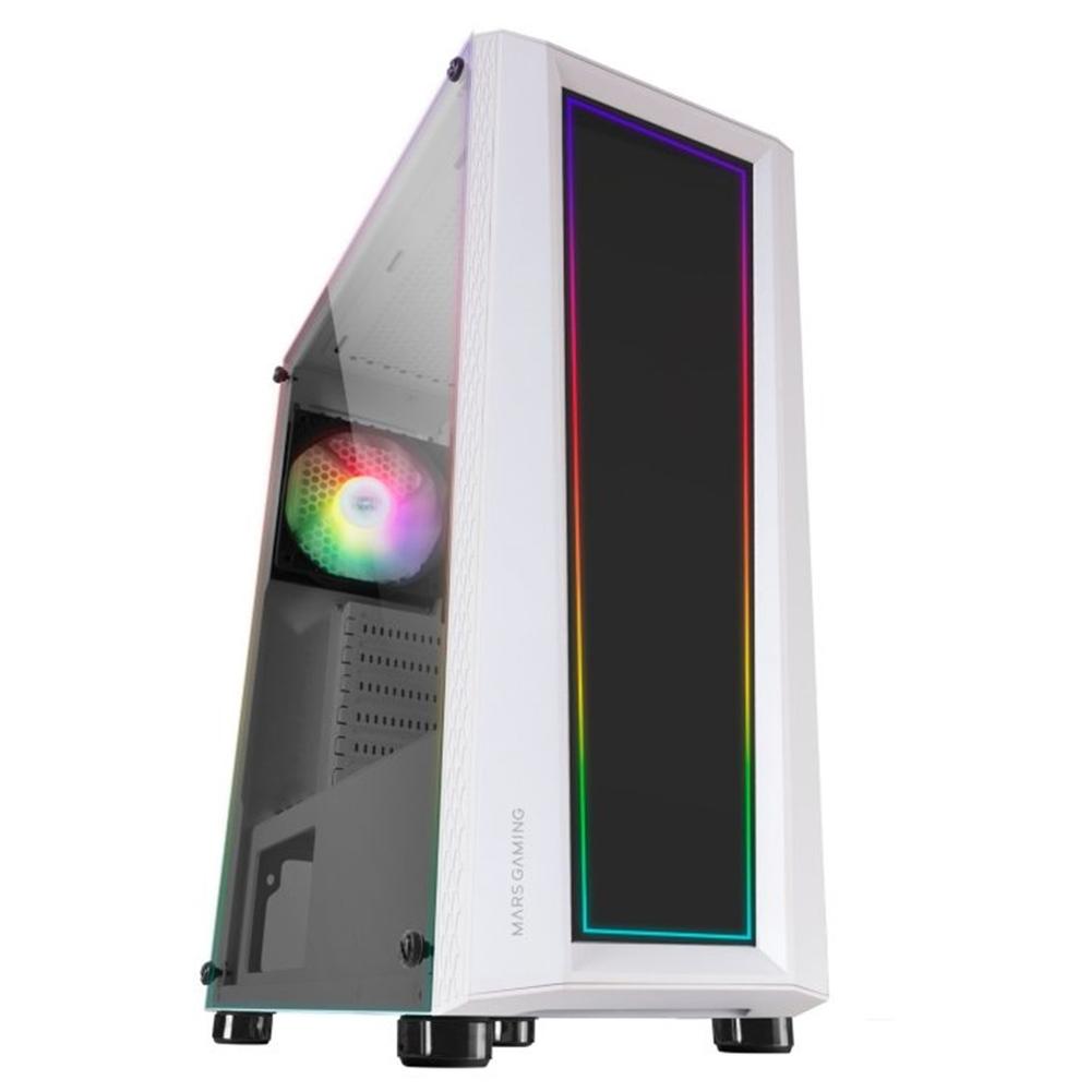 CAJA ORDENADOR MARS GAMING MC-ART ATX ARGB CRISTAL TEMPLADO BLANCO