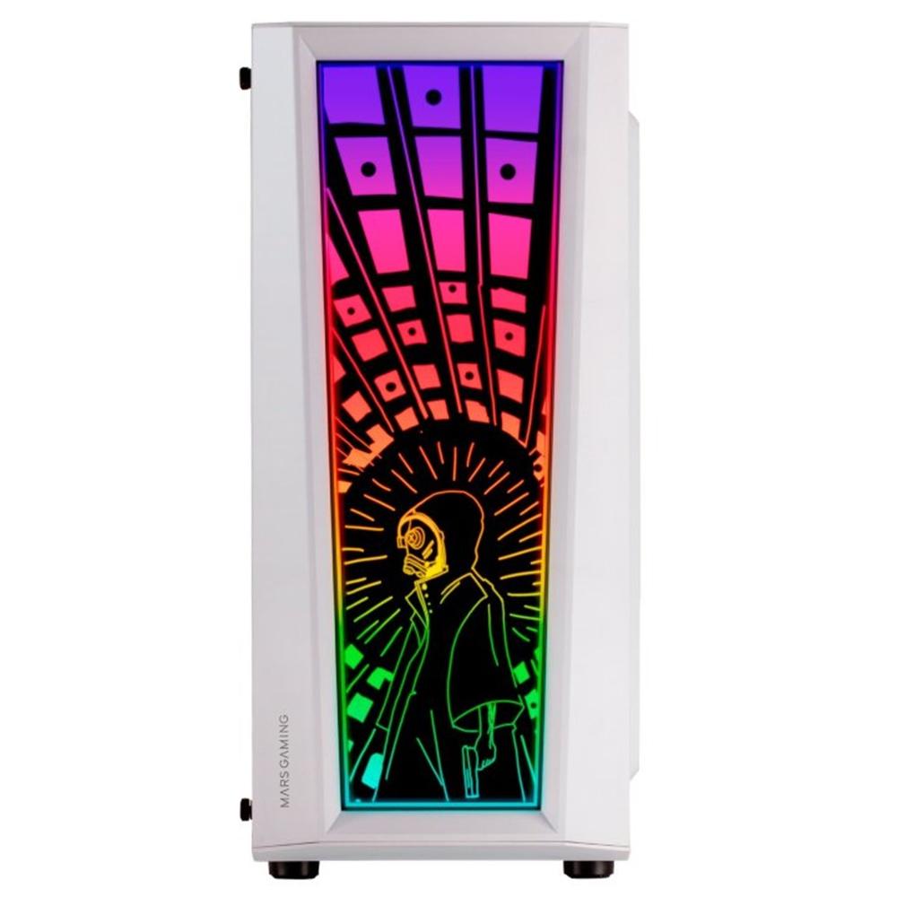 CAJA ORDENADOR MARS GAMING MC-ART ATX ARGB CRISTAL TEMPLADO BLANCO