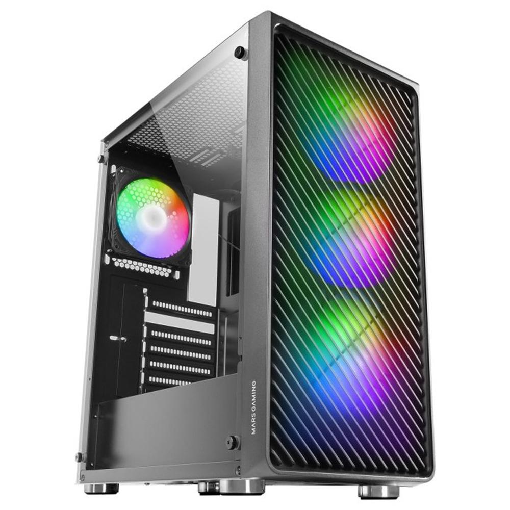 CAJA ORDENADOR MARS GAMING MC-F ATX ARGB CRISTAL TEMPLADO NEGRO