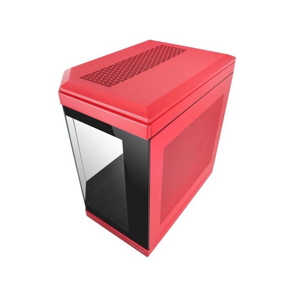 CAJA ORDENADOR MARS GAMING MC-3T ATX CRISTAL TEMPLADO ROJO
