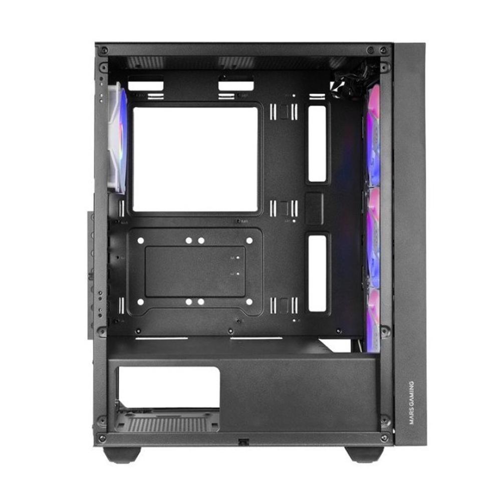 CAJA ORDENADOR MARS GAMING MC-AIR ATX FRGB CRISTAL TEMPLADO NEGRO