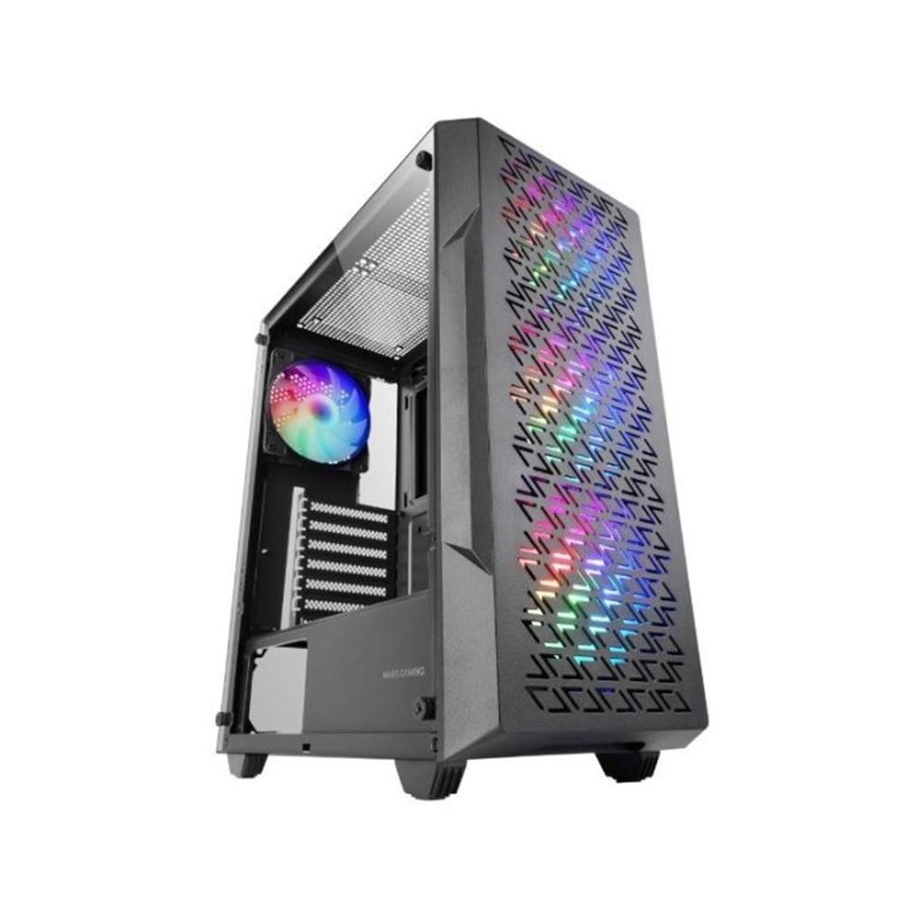 CAJA ORDENADOR MARS GAMING MC-GEO ATX FRGB CRISTAL TEMPLADO NEGRO