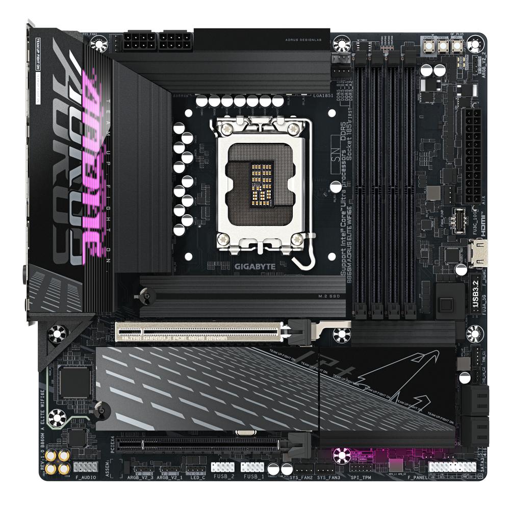 PLACA BASE GIGABYTE B860M AORUS ELITE WIFI6E MATX/ 4X DDR5/ LGA1851