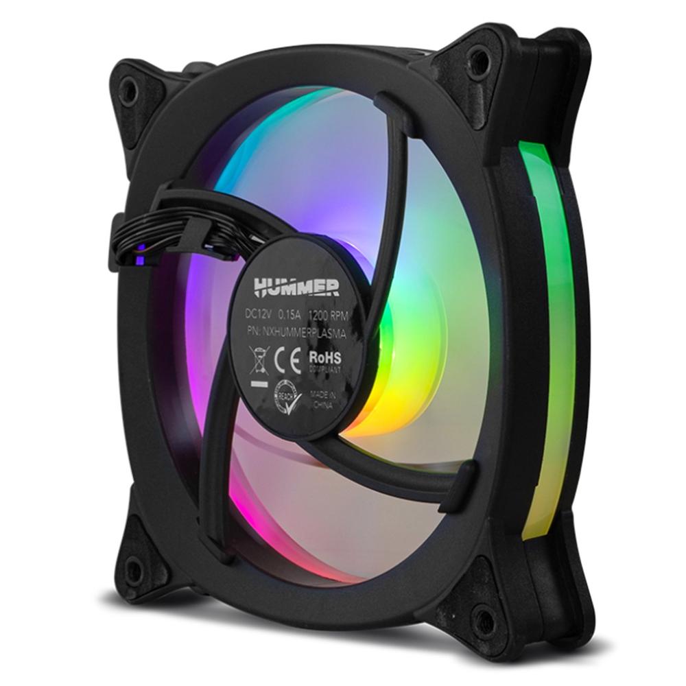 VENTILADOR CAJA NOX HUMMER V-FAN ARGB ESPEJO INFINITO 120MM NEGRO