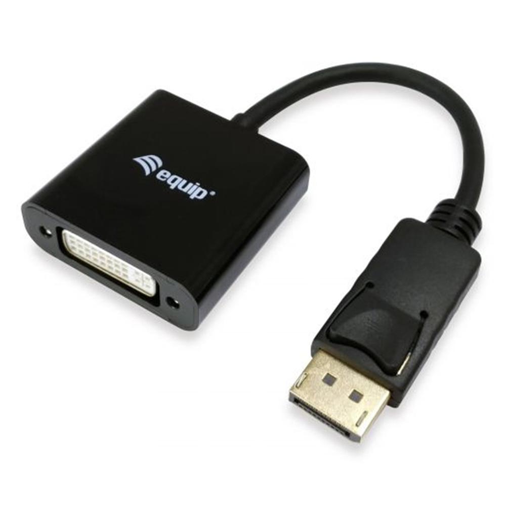 ADAPTADOR DISPLAYPORT A DVI EQUIP 0.2CM/ MACHO-HEMBRA/ NEGRO