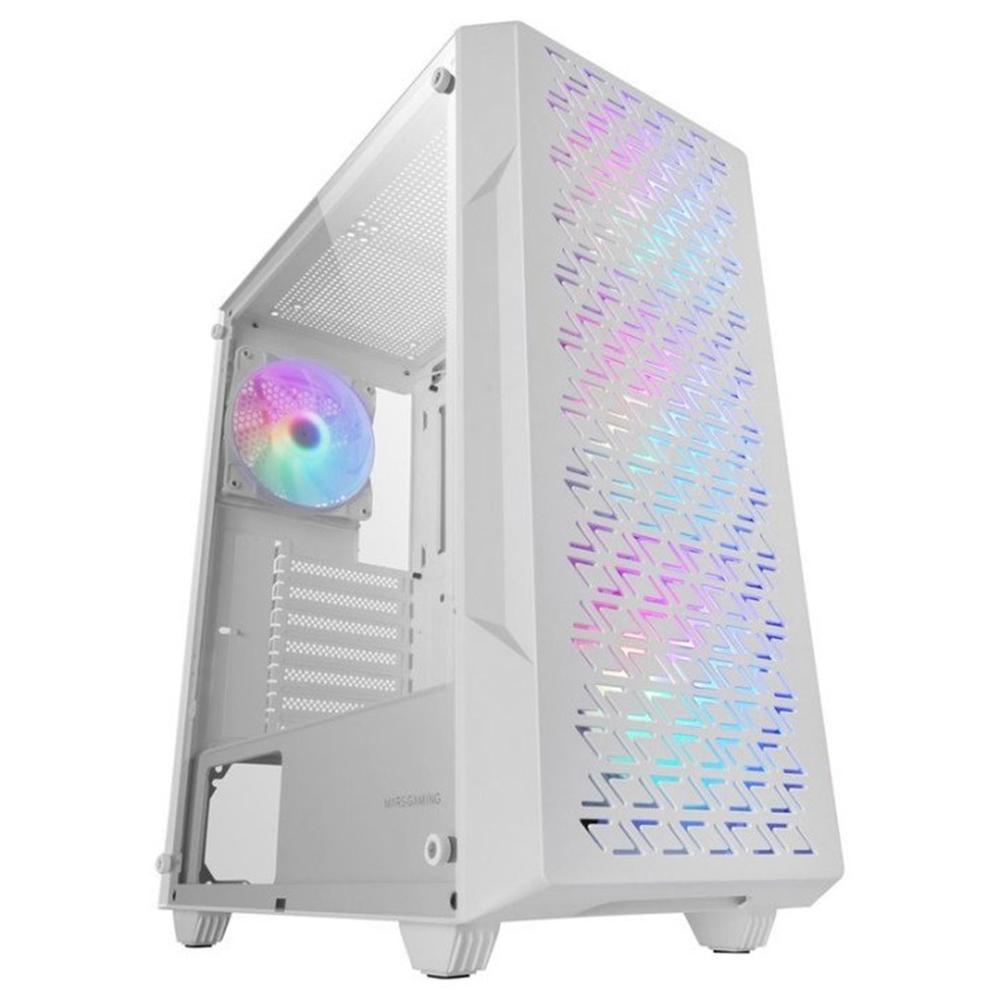 CAJA ORDENADOR MARS GAMING MC-GEO ATX FRGB CRISTAL TEMPLADO BLANCO