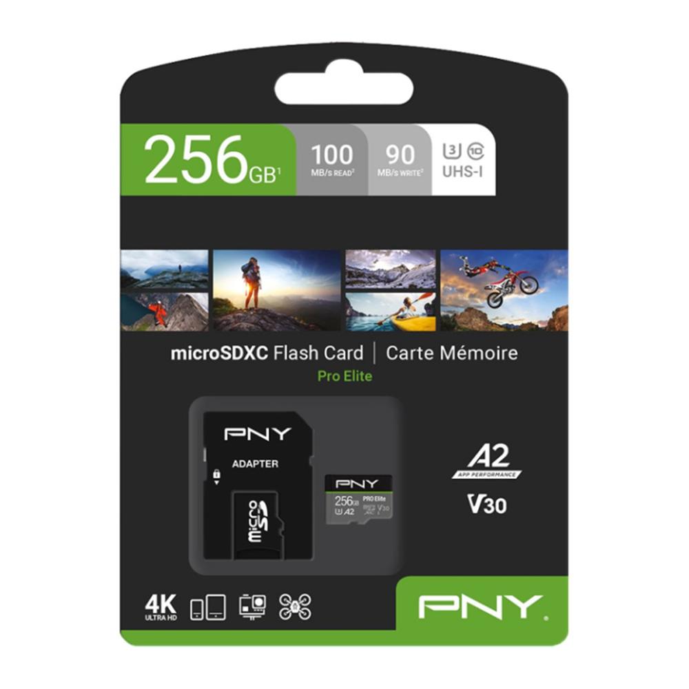TARJETA MEMORIA MICRO SDXC PRO ELITE PNY 256GB CLASE 10 UHS-I U3