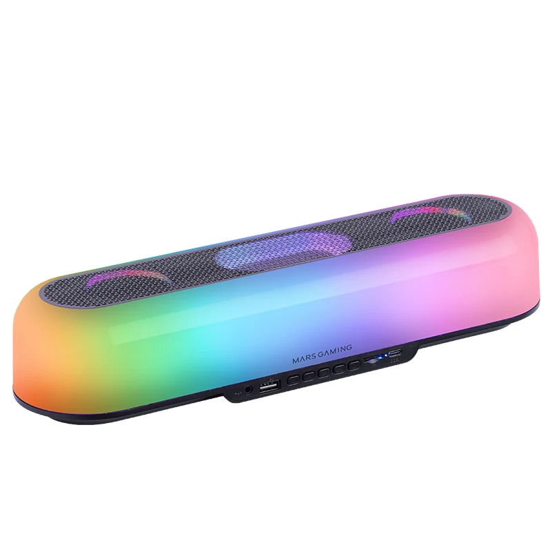 BARRA DE SONIDO BLUETOOTH MARS GAMING MSBORB NEGRO 20W ILUMINACION RGB 360