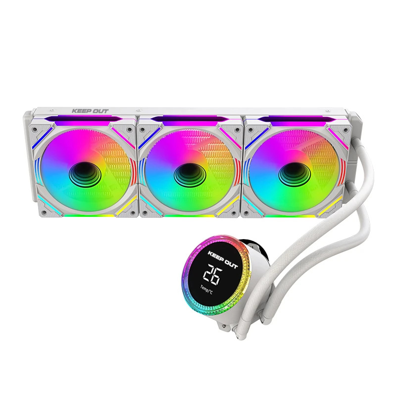 KIT DE REFRIGERACION LIQUIDA KEEP OUT XWC-360 PRO DISPLAY BLANCO