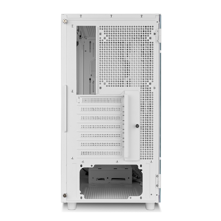 CAJA ORDENADOR GAMING NOX HUMMER BIOS ATX CRISTAL TEMPLADO LCD 8'' BLANCO