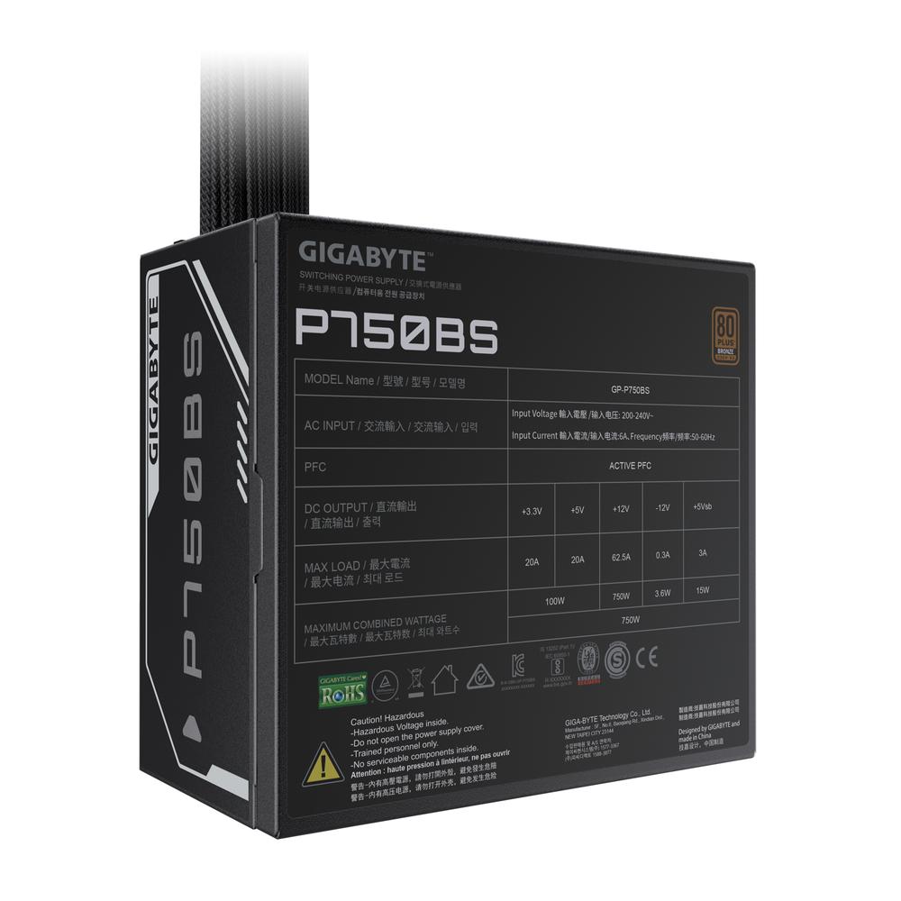 FUENTE ALIMENTACION ATX 750W GIGABYTE 80 BRONZE GP-P750BS