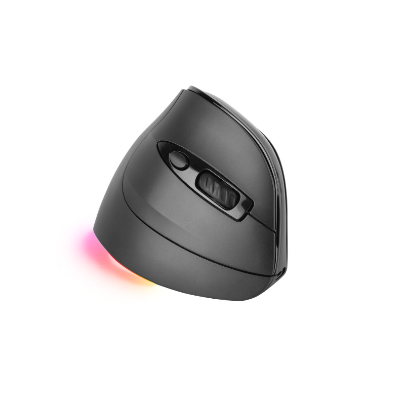 MOUSE RATON MARS GAMING ERGONOMICO VERTICAL.RGB INALAMBRICO TRI-MODE NEGRO