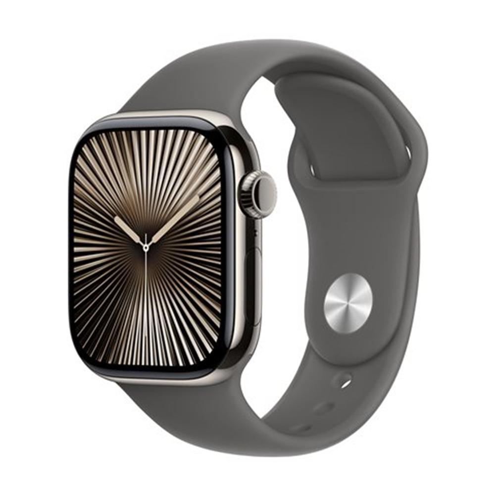 SMARTWATCH APPLE WATCH SERIES 10 GPS + CELL 42MM NATURAL TITANIUM STONE GREY SPORT BAND S/M