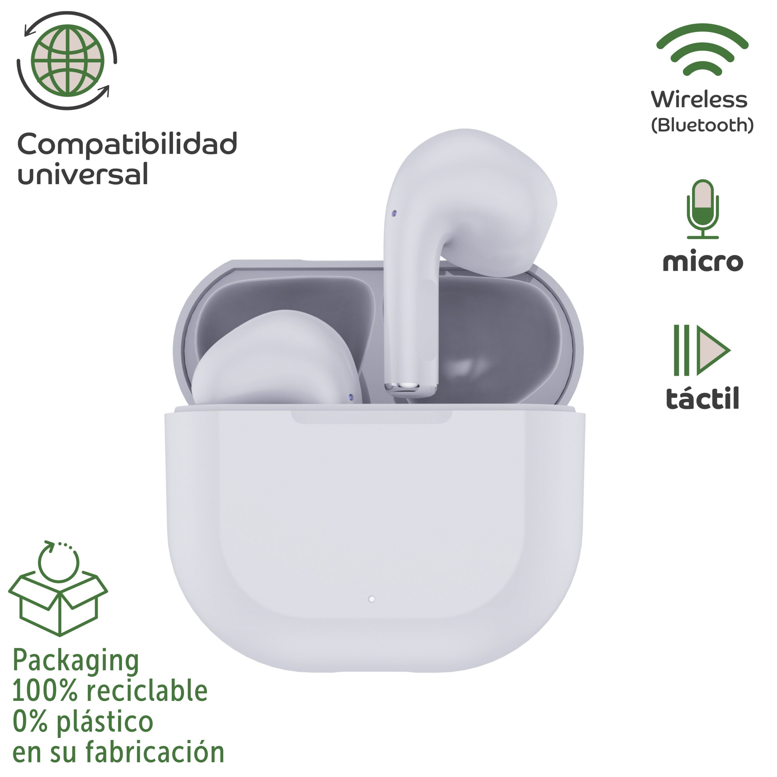 AURICULARES MYWAY MWHPH0030 INALAMBRICO BLANCO