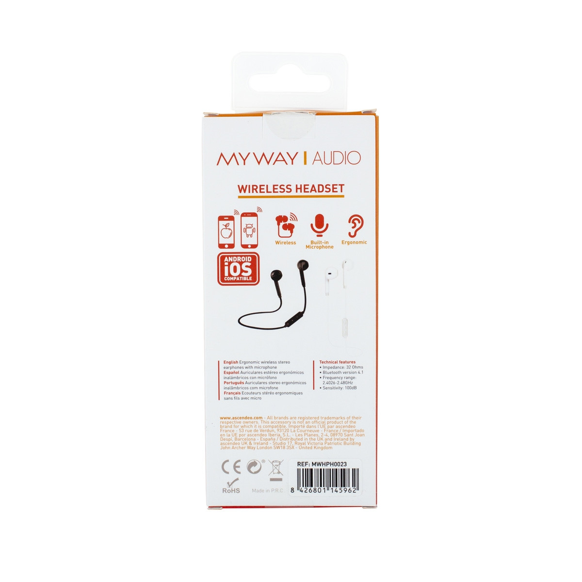 AURICULARES MYWAY MWHPH0023 INALAMBRICO BLANCO