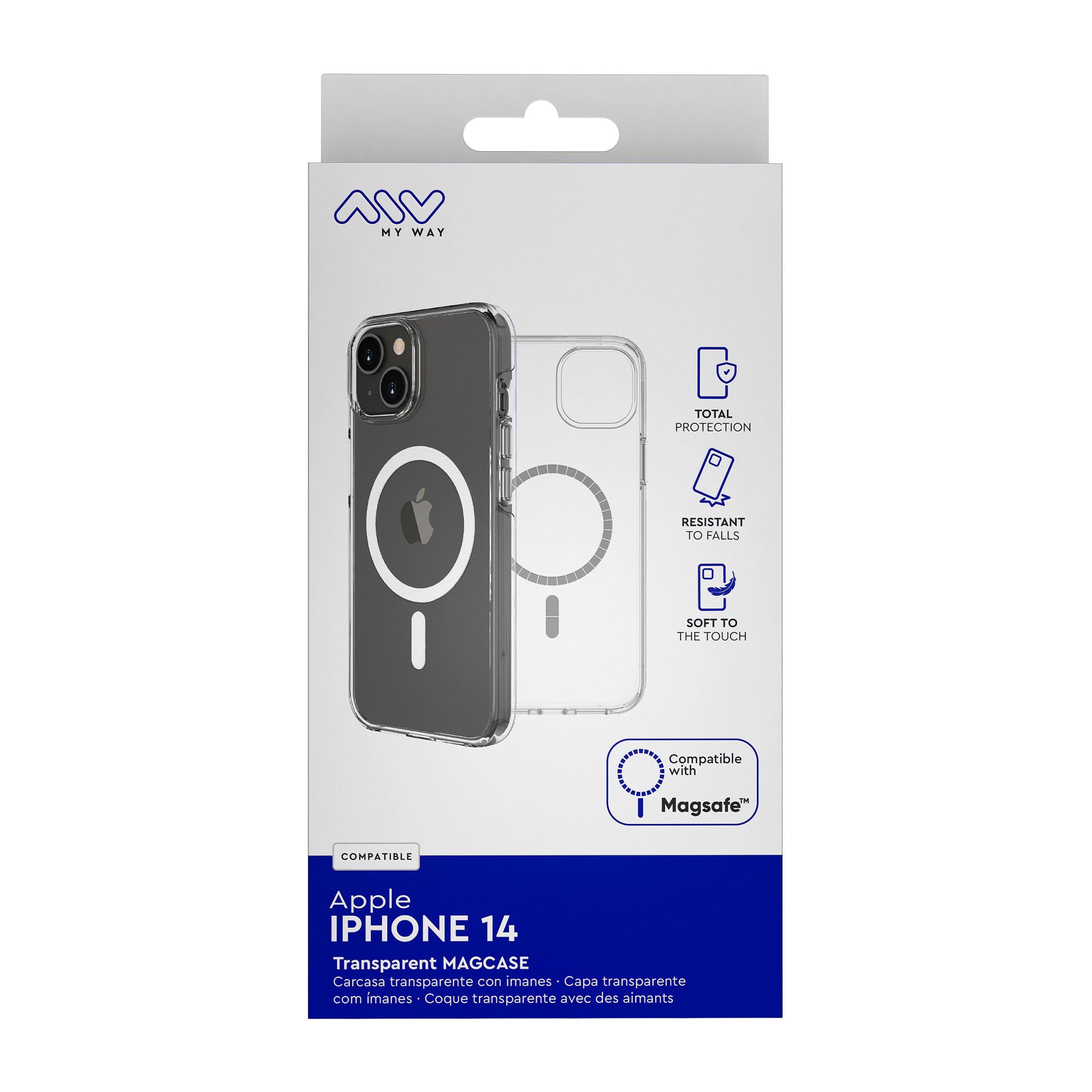 CARCASA MYWAY MAGSAFE PARA APPLE IPHONE 14 TRANSPARENTE