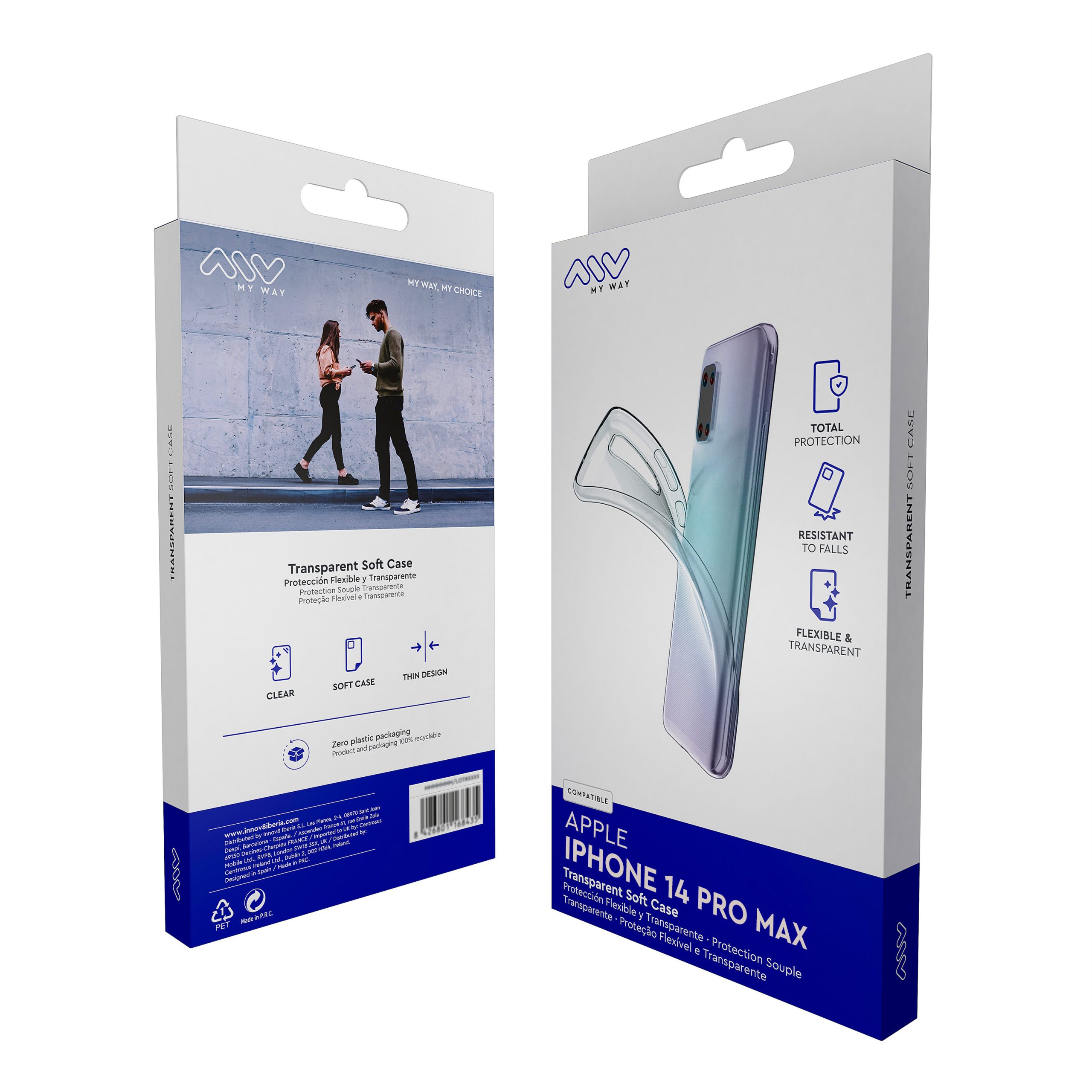 CARCASA MYWAY PARA APPLE IPHONE 14 PRO MAX TRANSPARENTE