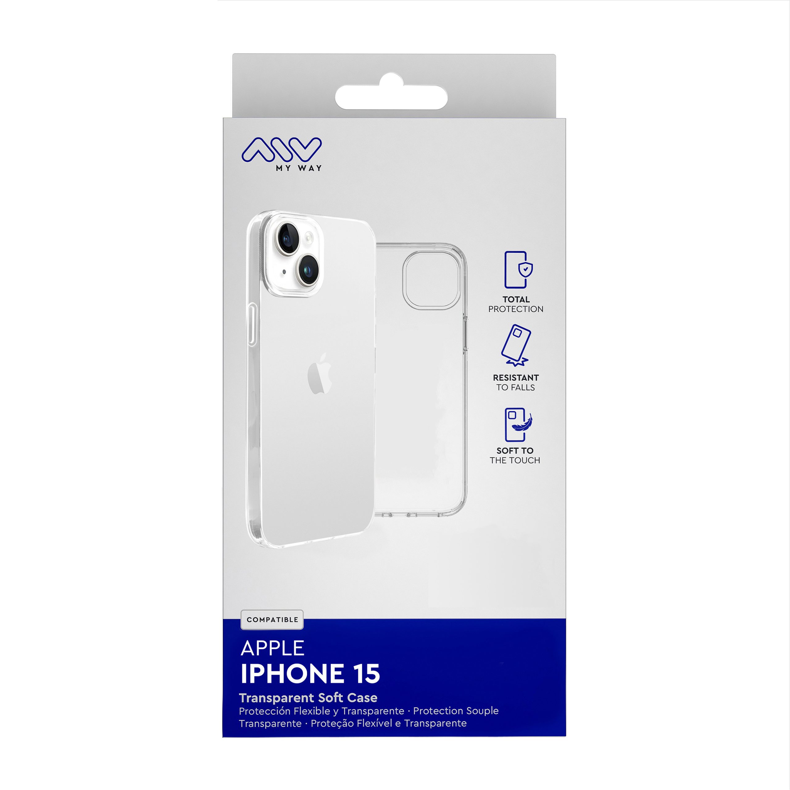 CARCASA MYWAY PARA APPLE IPHONE 15 TRANSPARENTE